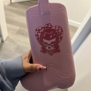 Valfré pink cowboy boot plantern/vase (does not have holes at the bottom) new